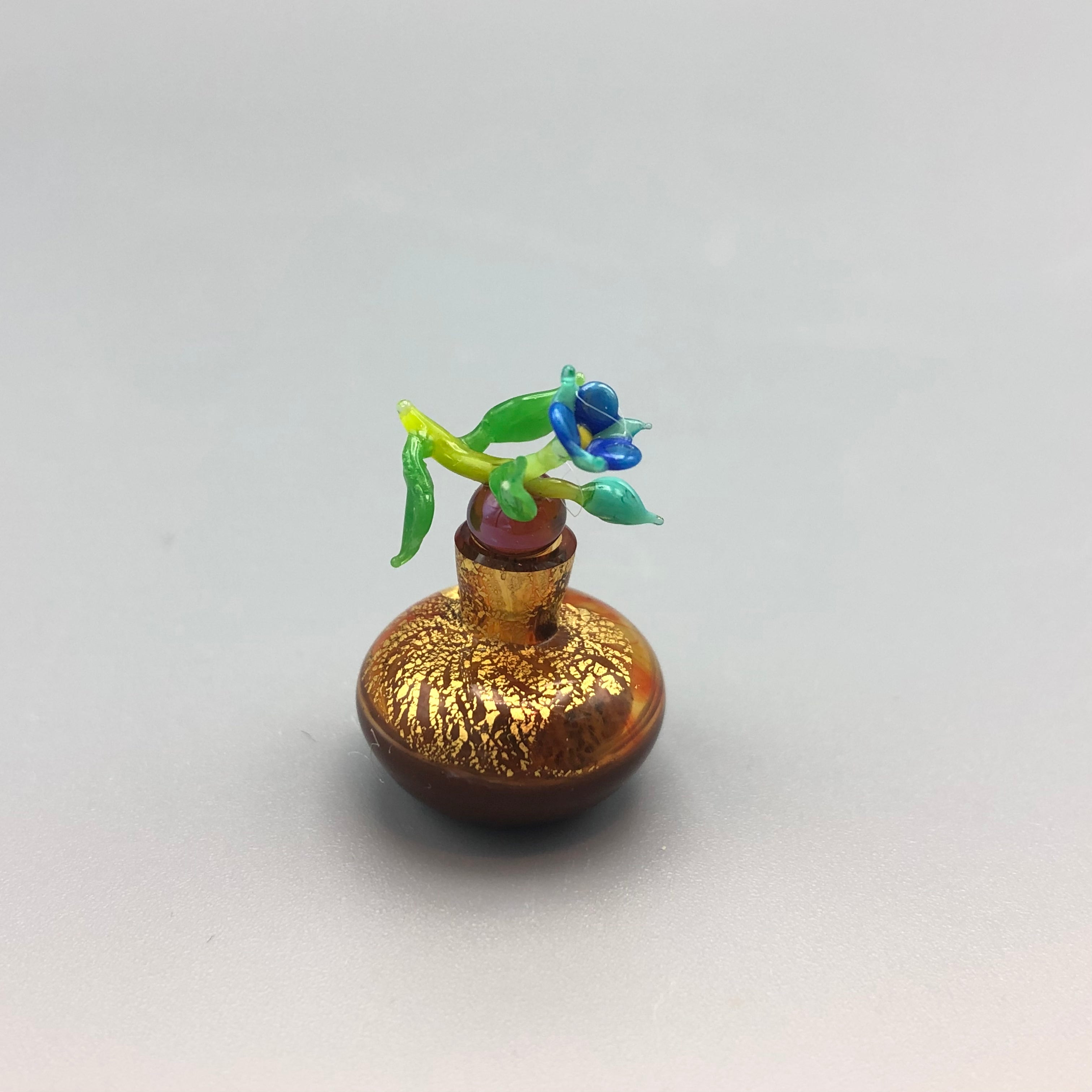 Miniatura de Cristal Jarrón con Flor