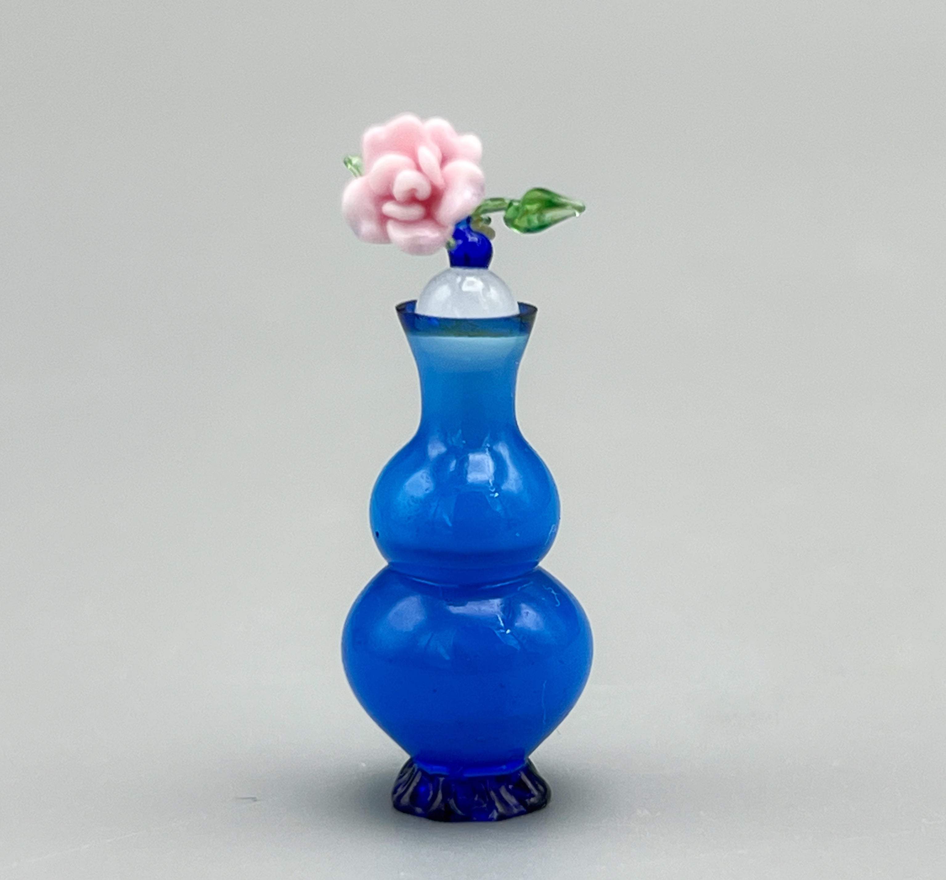 Miniatura de Cristal Jarrón con Rosa