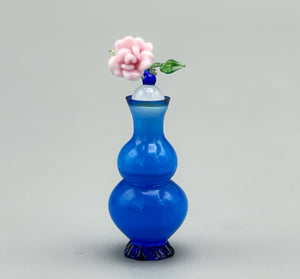Miniatura de Cristal Jarrón con Rosa