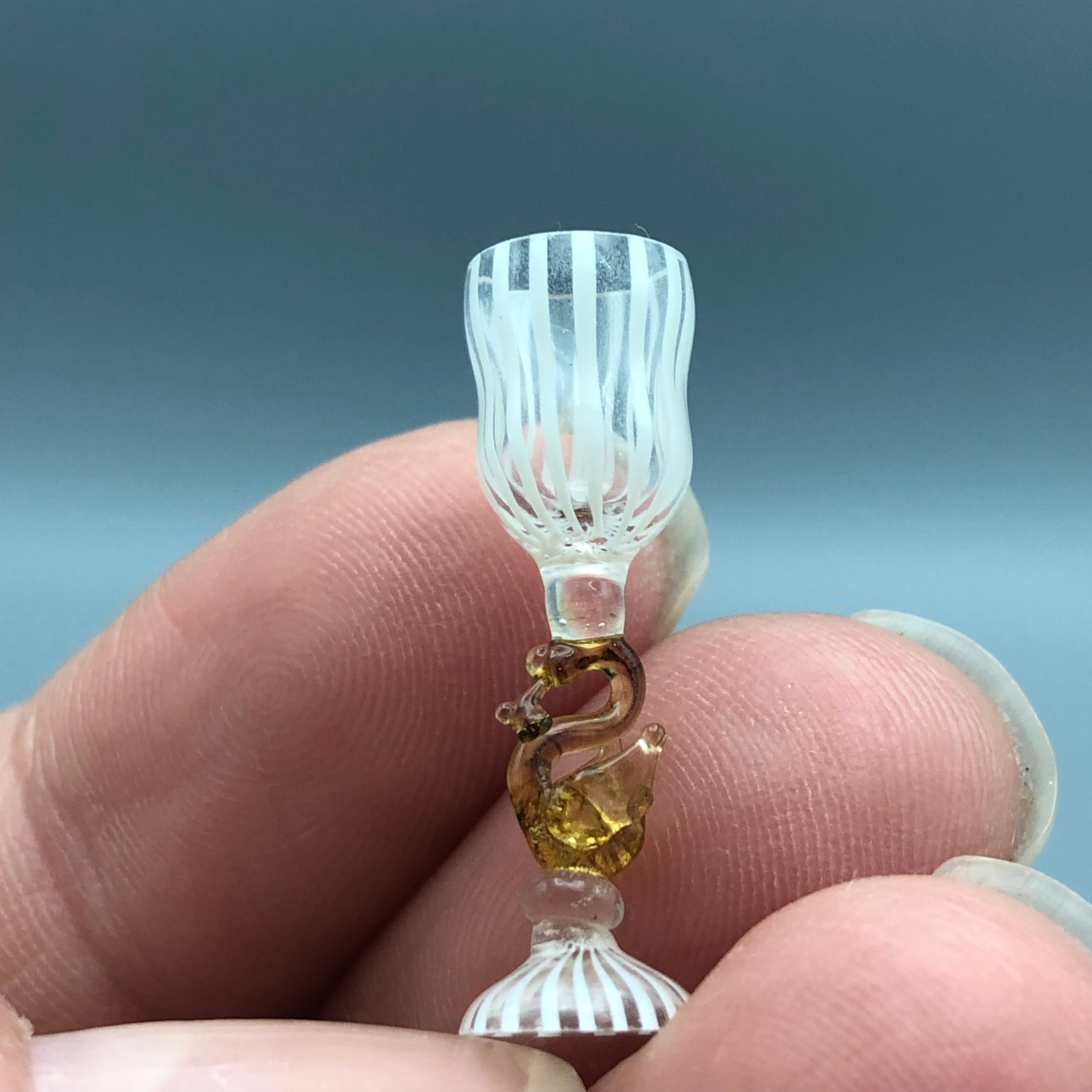 Miniatura de Cristal Copa Ornamental Veneciana