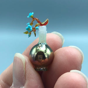 Miniatura de Cristal Jarrón con Rama