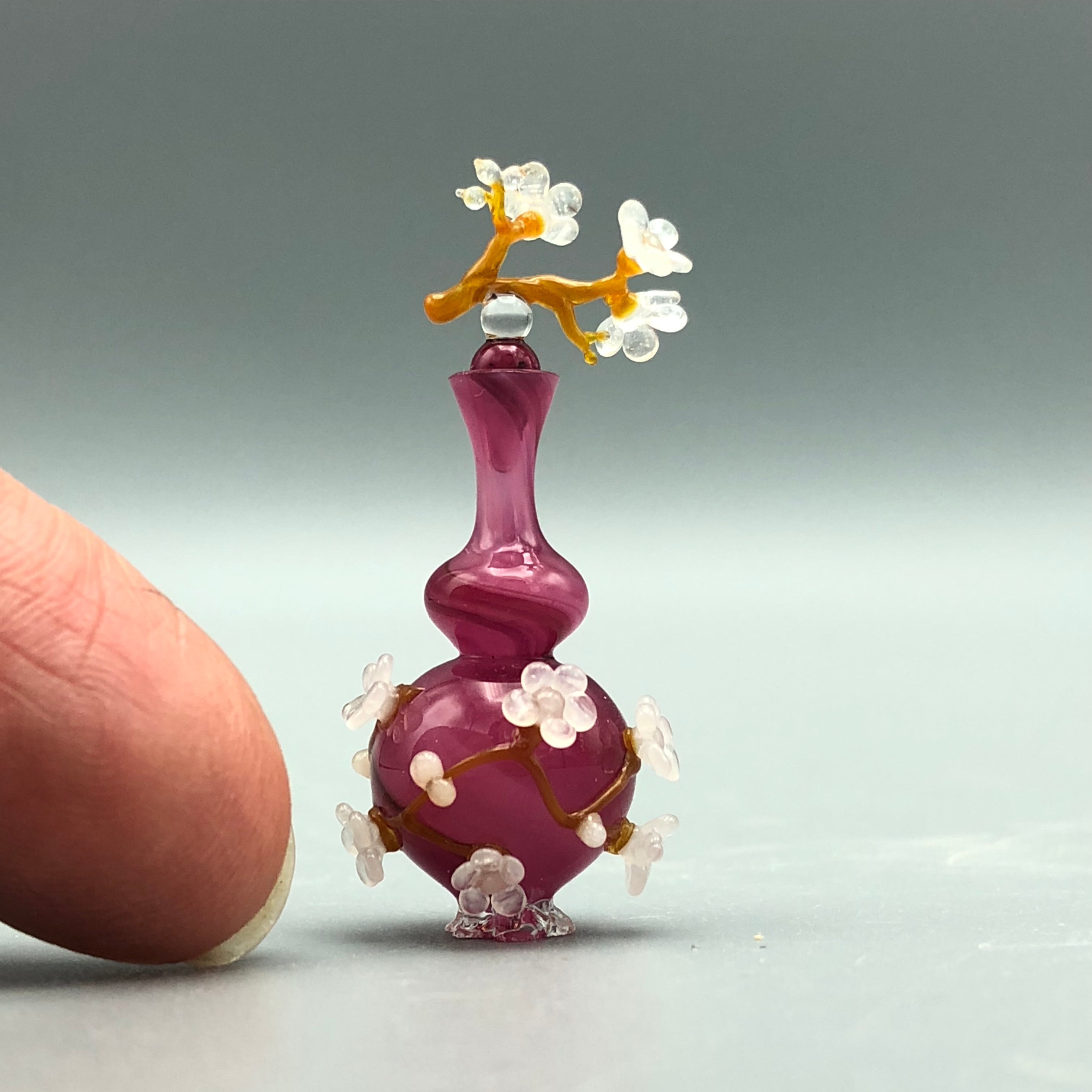 Miniatura de Cristal Jarrón con Flores