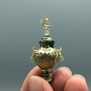 Miniatura de Cristal Jarrón Delfín