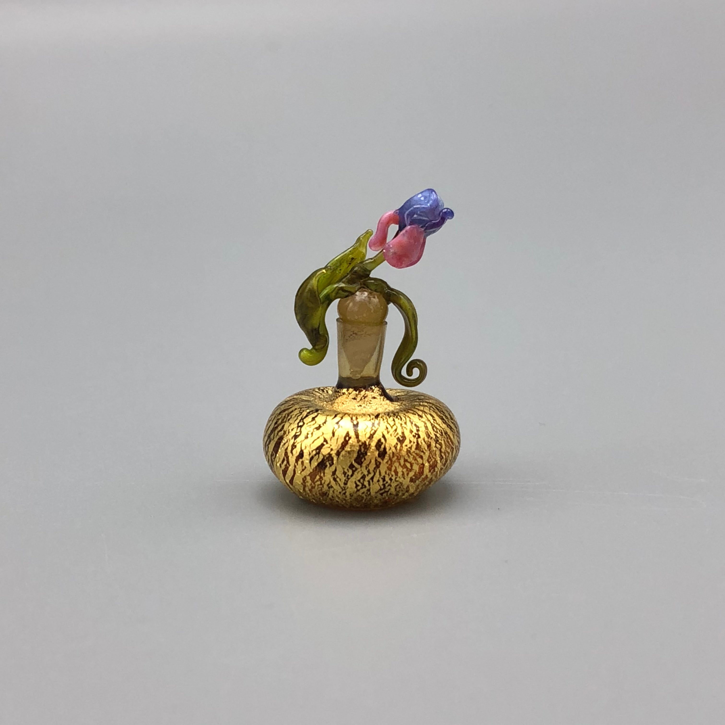 Miniatura de Cristal Jarrón con Flor de Lirio