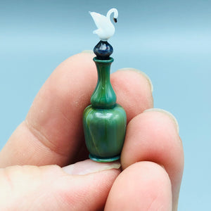 Miniatura de Cristal Jarrón con Cisne Veneciano