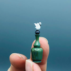 Miniatura de Cristal Jarrón con Cisne Veneciano