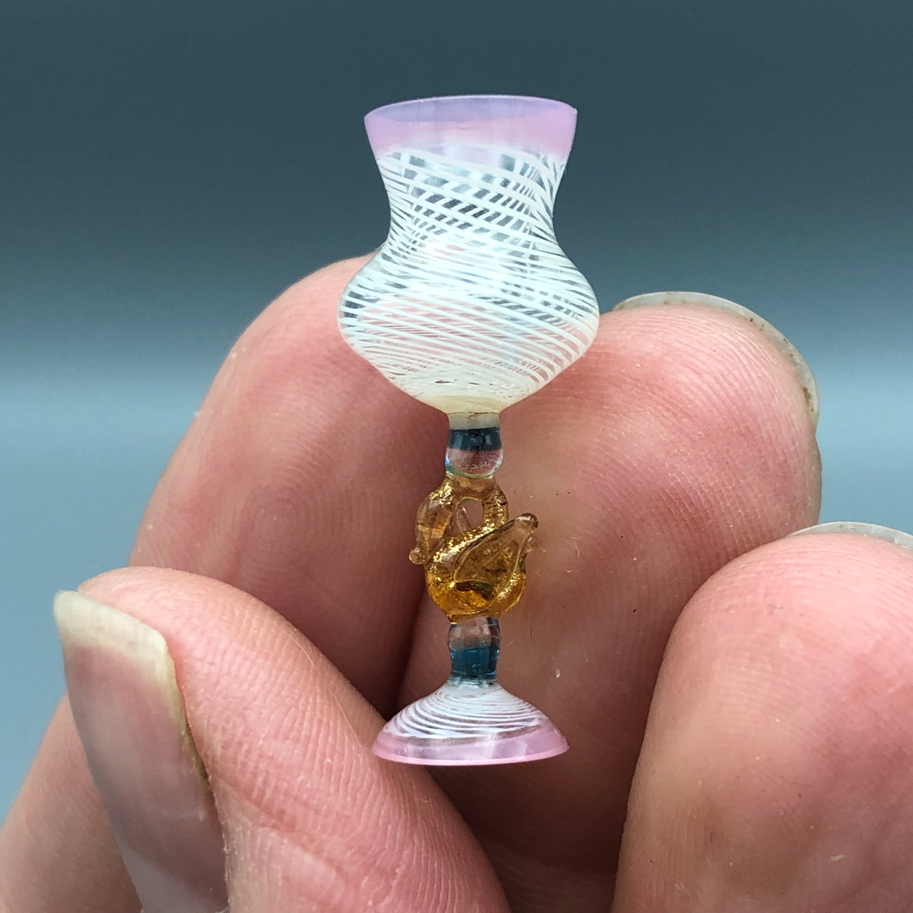 Miniatura de Cristal Copa Ornamental Veneciana