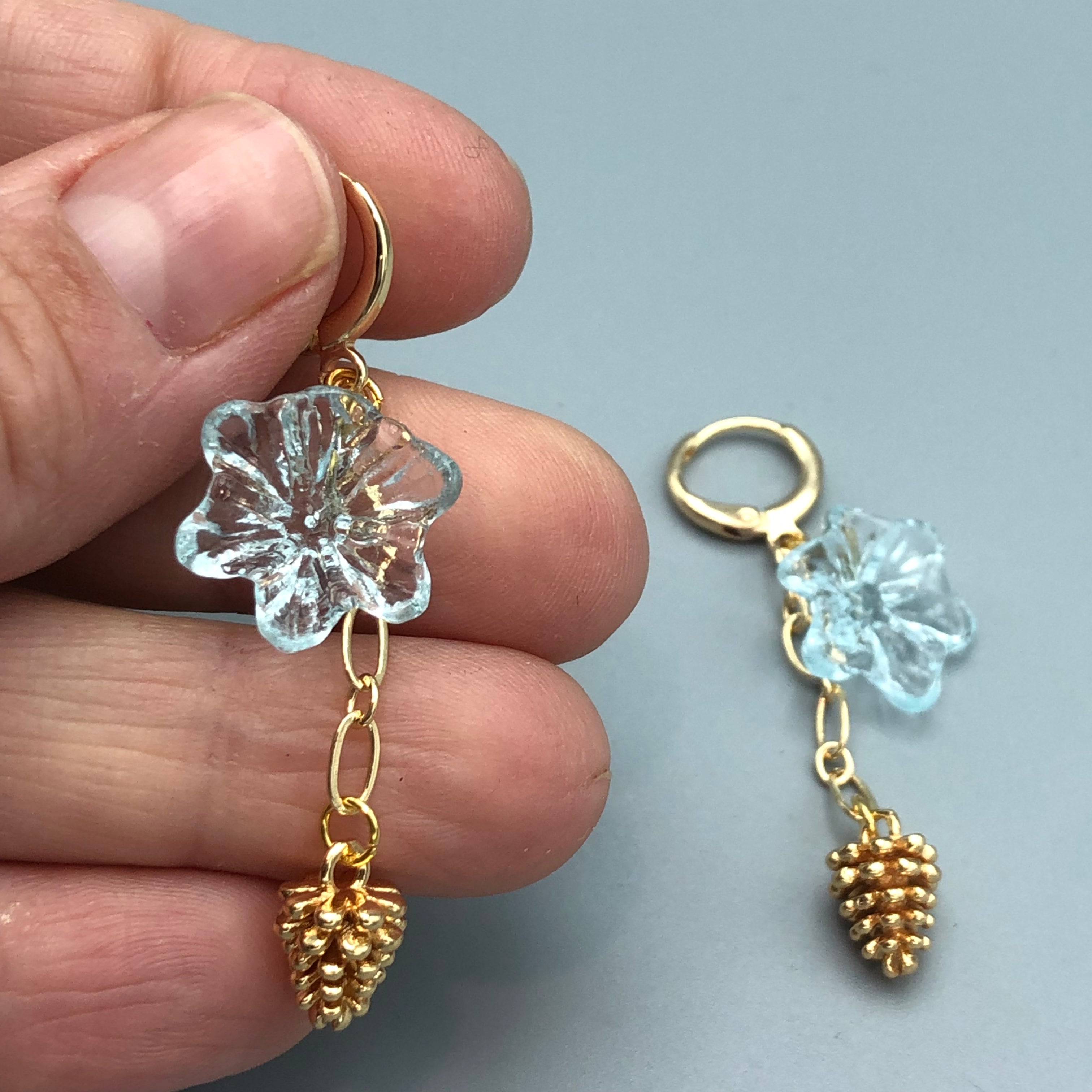 Pendientes Flor Celeste