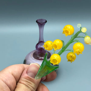 Perfumero de Cristal Soplado Flores de Campanilla
