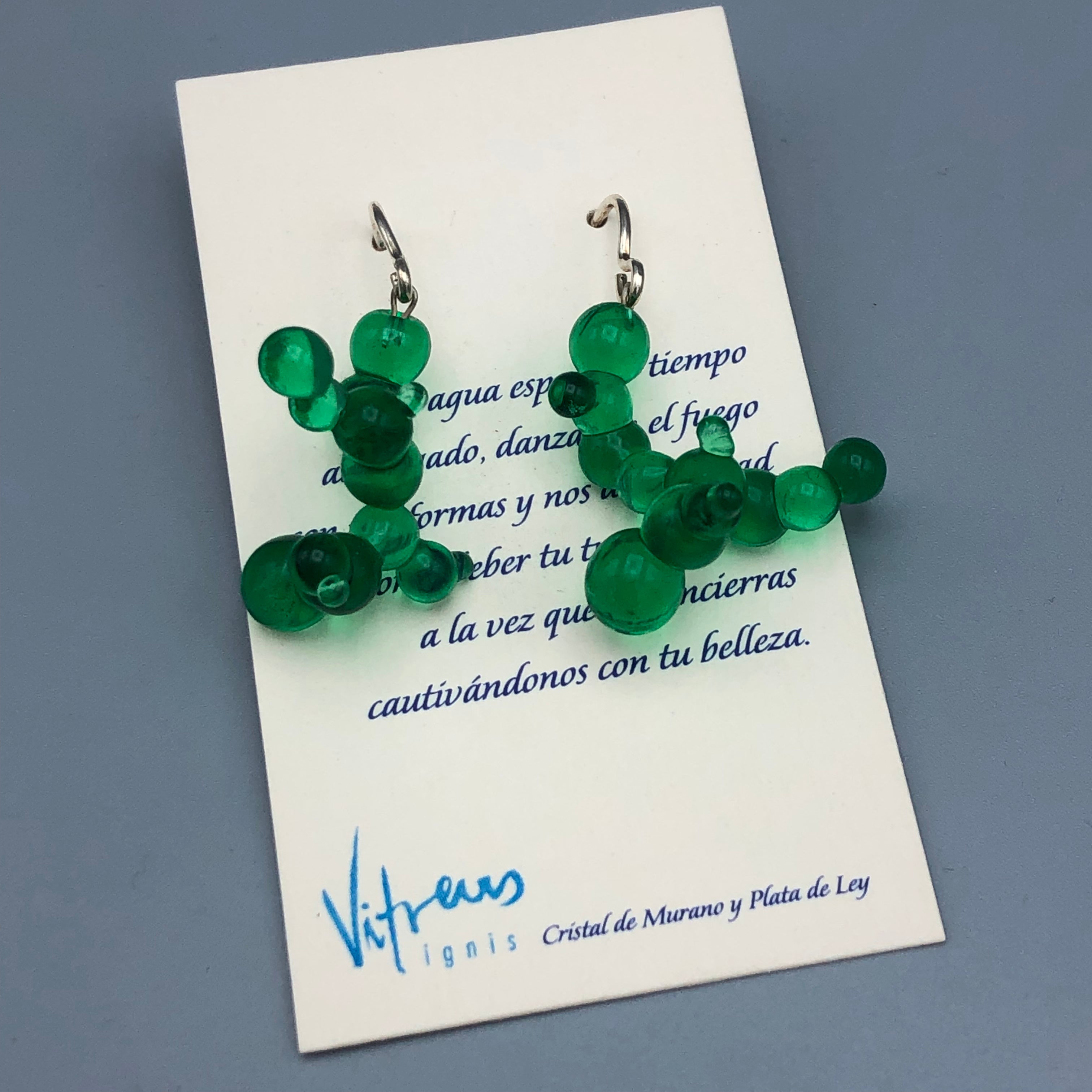 Pendientes Moléculas Verde