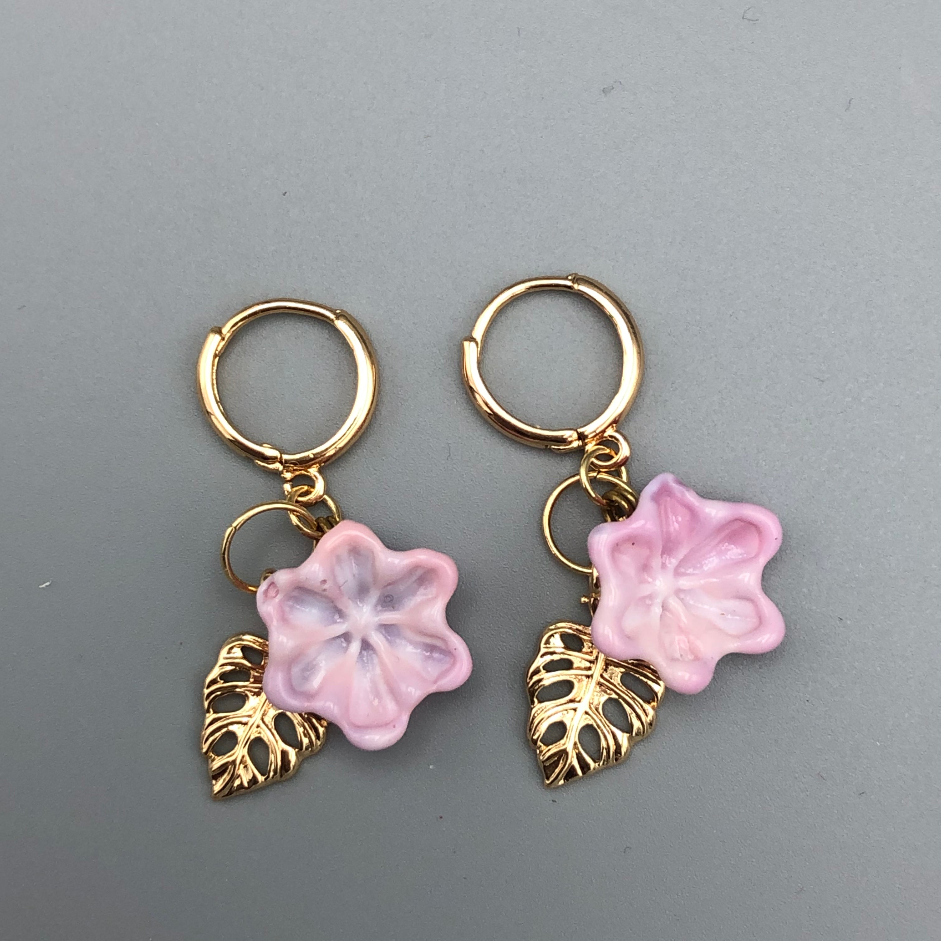 Pendientes Flor Rosa