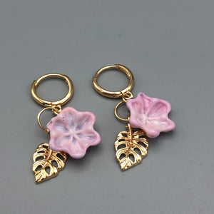 Pendientes Flor Rosa