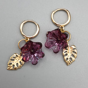 Pendientes Flor Fuxia