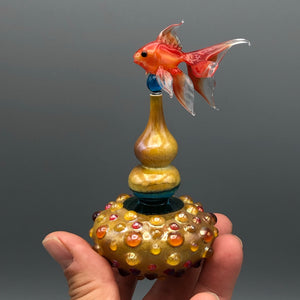 Perfumero de Cristal Soplado GoldFish