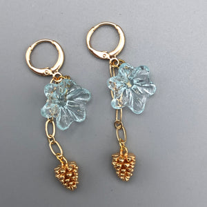 Pendientes Flor Celeste